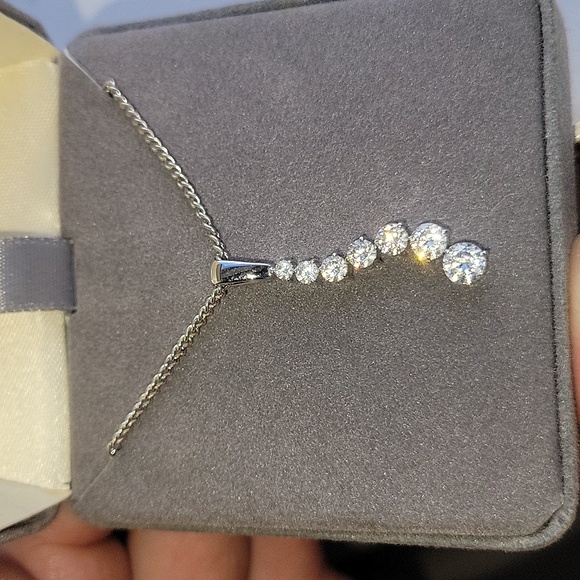 jc penney Jewelry Silver 8 Inch Chain With S Shaped Pendant 7 Czs